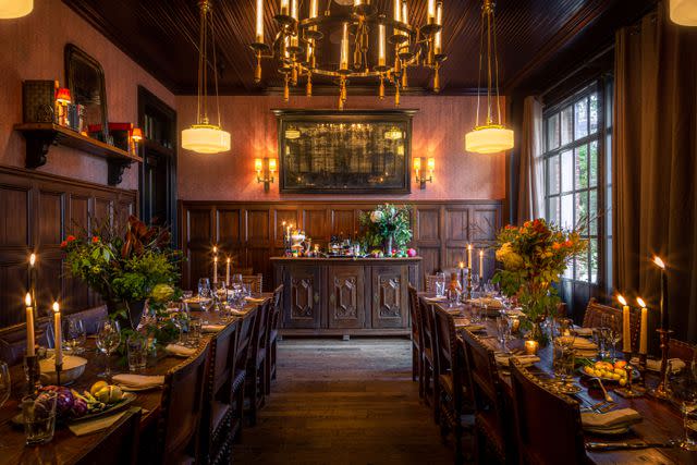 <p>Courtesy of Hotel Emma</p> Hotel Emma&#39;s Christmas spirit shines in Supper&#39;s private dining room as well as cheery displays throughout the property.