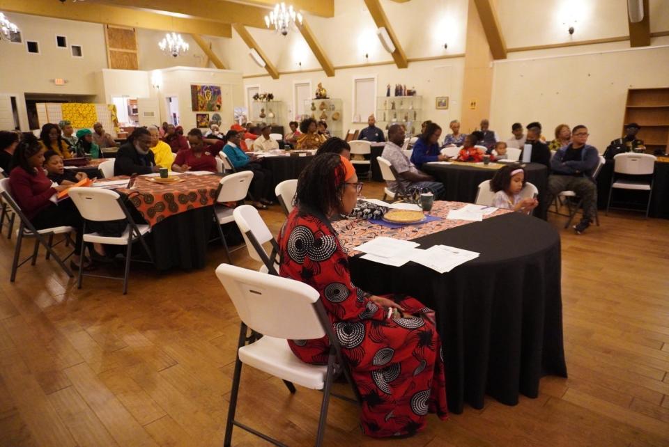 The Cotton Club Museum and Cultural Center at 837 SE Seventh Ave. kicked off its Kwanzaa celebration on Tuesday with drumming and information sessions on unity with its guests.
(Credit: Photo by Voleer Thomas, Correspondent)