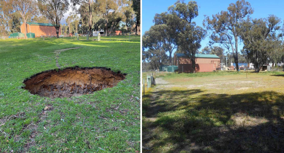 Sinkhole on property in Collie, WA on top of mine. 