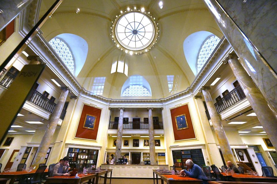 The Reading Room at the American Antiquarian Society in Worcester.