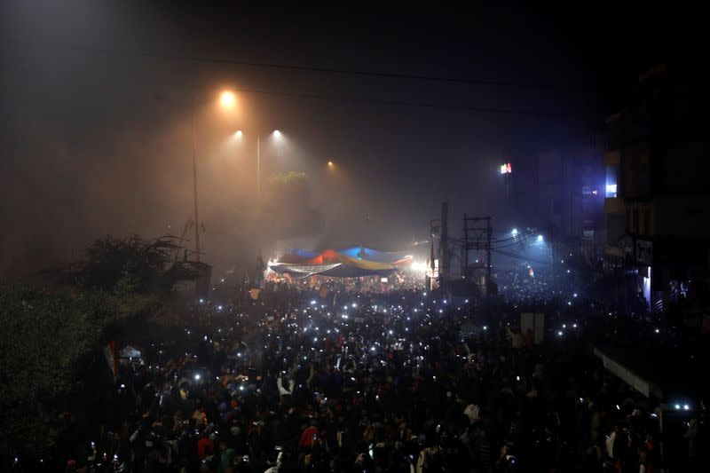 Protest against a new citizenship law, in New Delhi