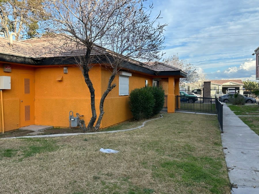 <em>The once-abandoned building near Carey Avenue and Civic Center Drive turned into a well-equipped haven for the neighborhood, thanks to founder Robert Strawder.</em> <em>(KLAS)</em>