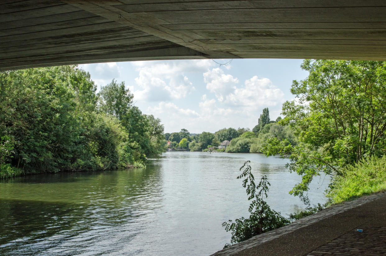  Thames River under the Marlow Bypass. 