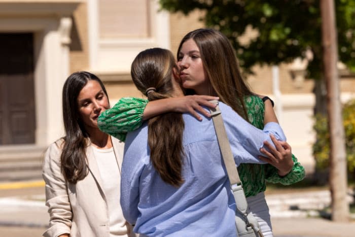 La infanta Sofía y la princesa Leonor