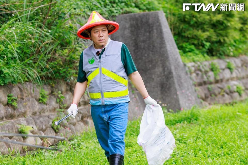 卜學亮在《我的明星村長》中太操勞，氣喘發作。（圖／好看娛樂提供）