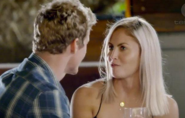 The 28-year-old scored the first date with Richie. Source: Network Ten