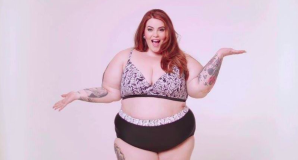 This ad featuring model Tess Holliday was also rejected by Facebook (Photo: Facebook/Cherchez La Femme)