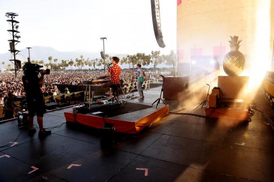 Different times: Glass Animals perform at Coachella Festival in 2017 (Getty)