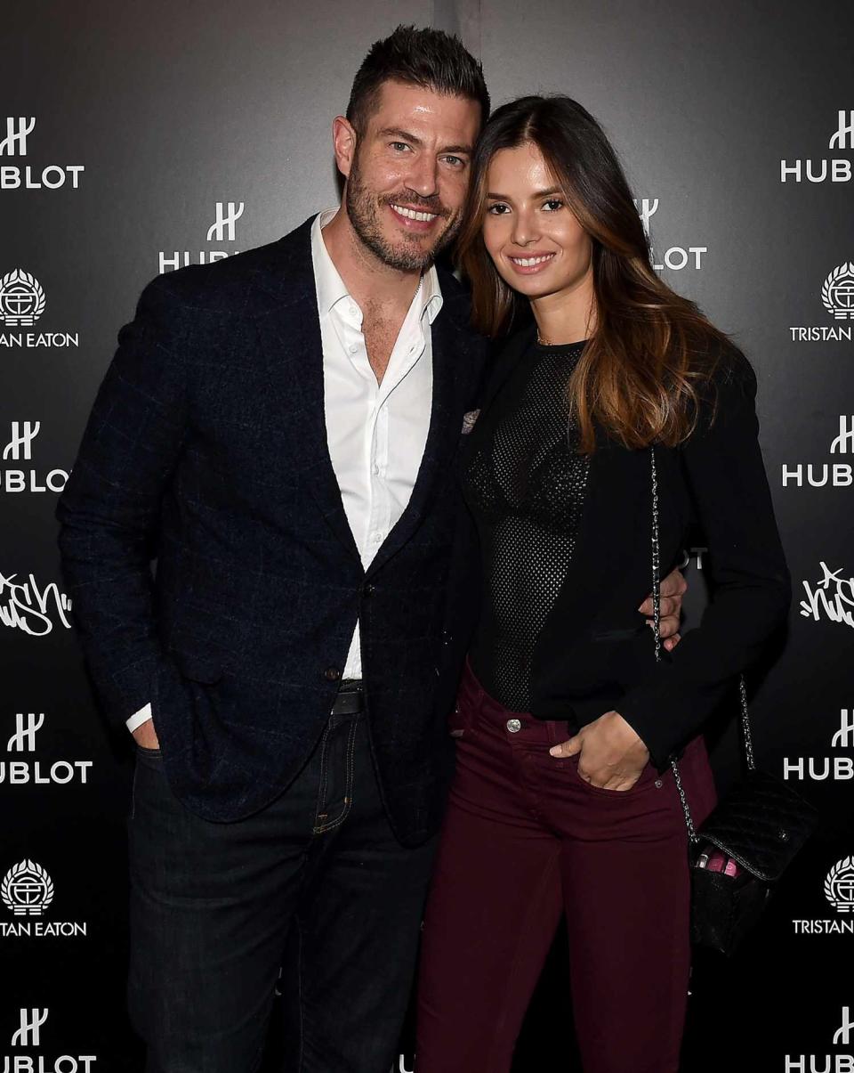 Jesse Palmer and Emely Fardo attend as Hublot launches "Fame v Fortune" Timepieces with Street Artists Tristan Eaton and Hush at Lightbox Studios on November 29, 2017 in New York City
