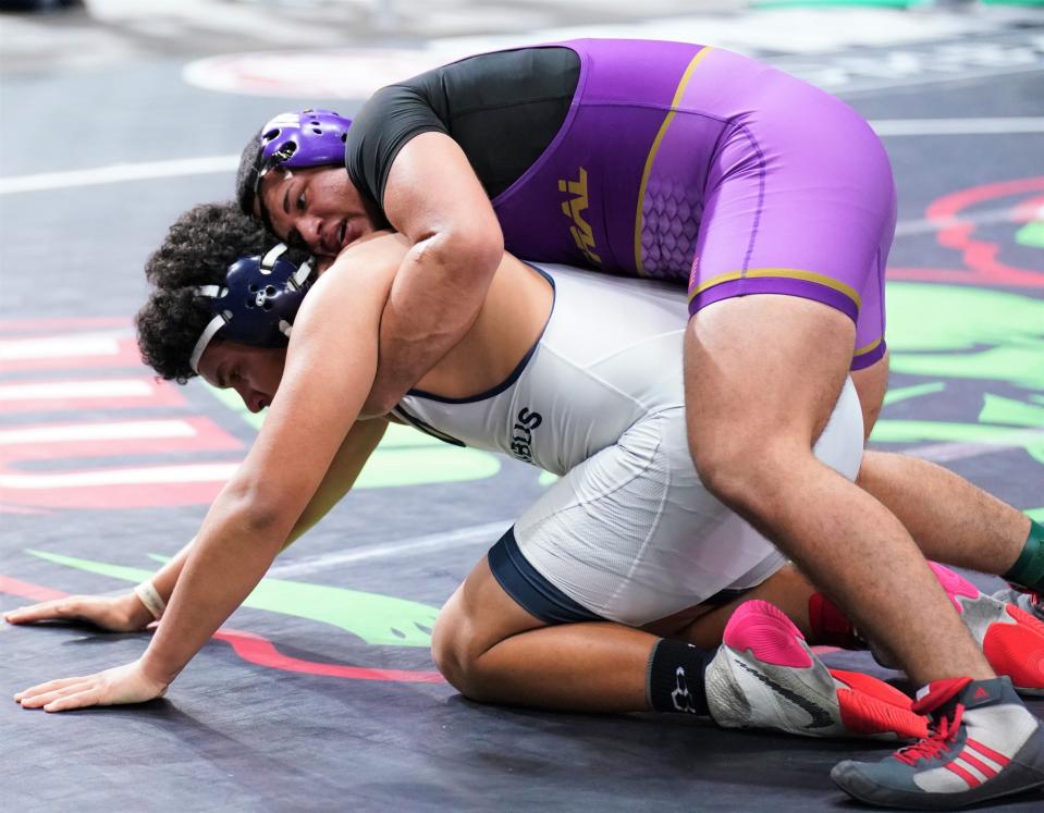 Fort Pierce Central's Hernan Ortiz took eighth in 3A at 220 pounds at the FHSAA Championships held at Silver Spurs Arena on Saturday, Mar. 4, 2023 in Kissimmee.