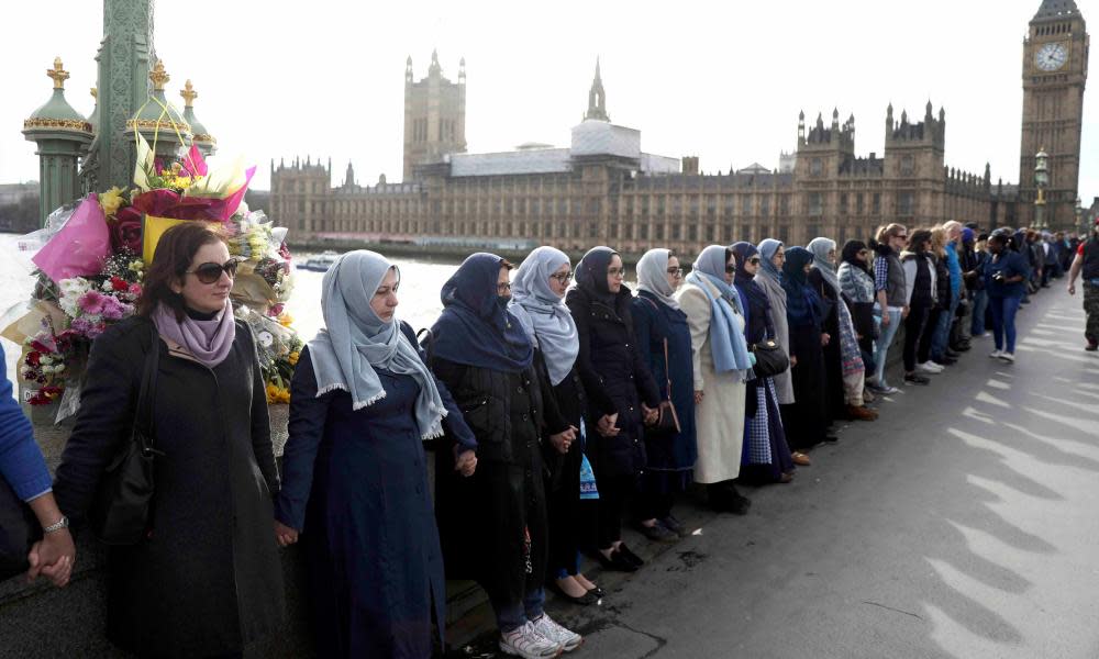 Women on Westminster Bridge.