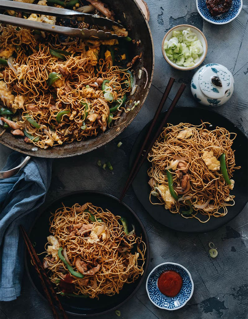 Nouilles sautées Hokkien mee