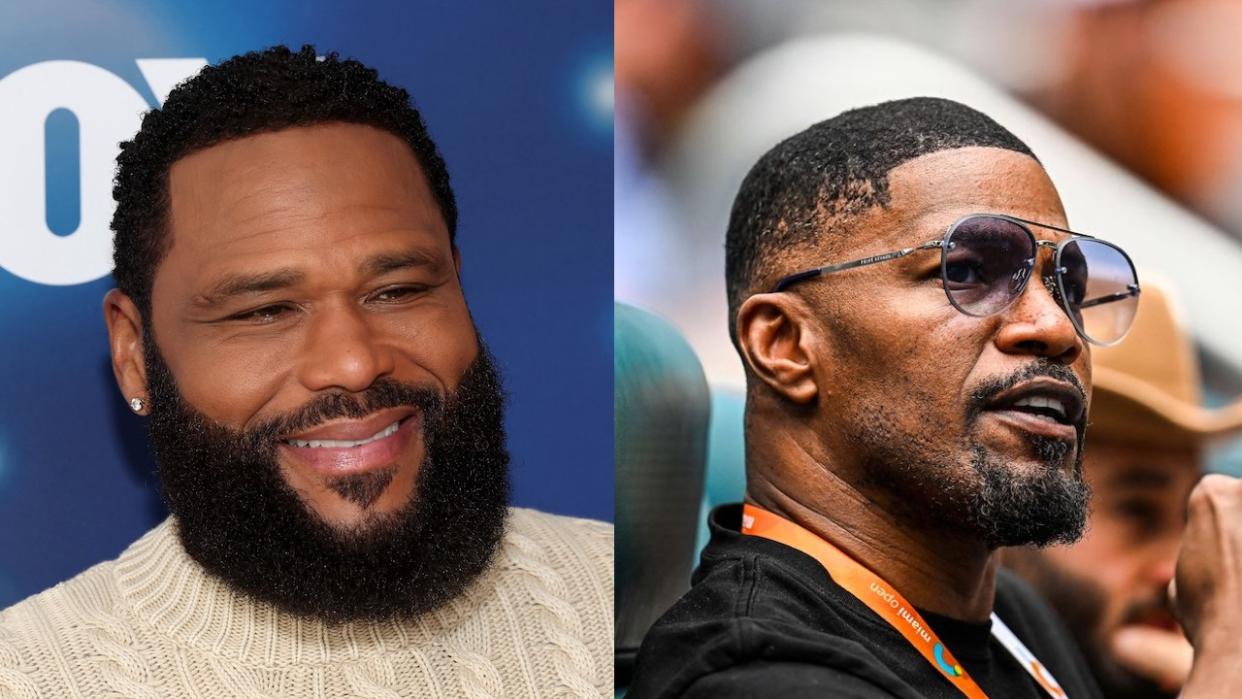  Jamie Foxx and Anthony Anderson side by side . 