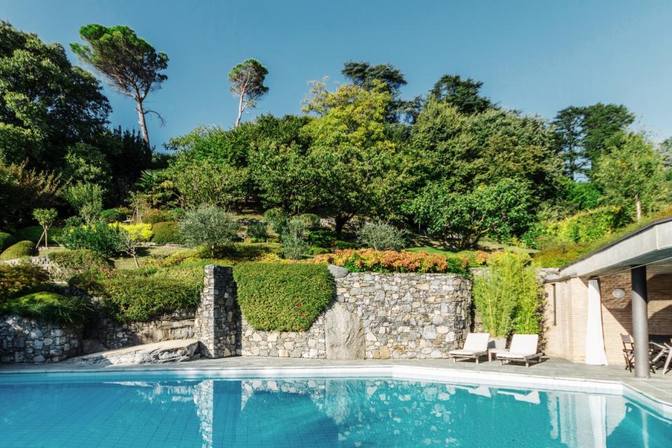 An Airbnb in Milan with a pool.