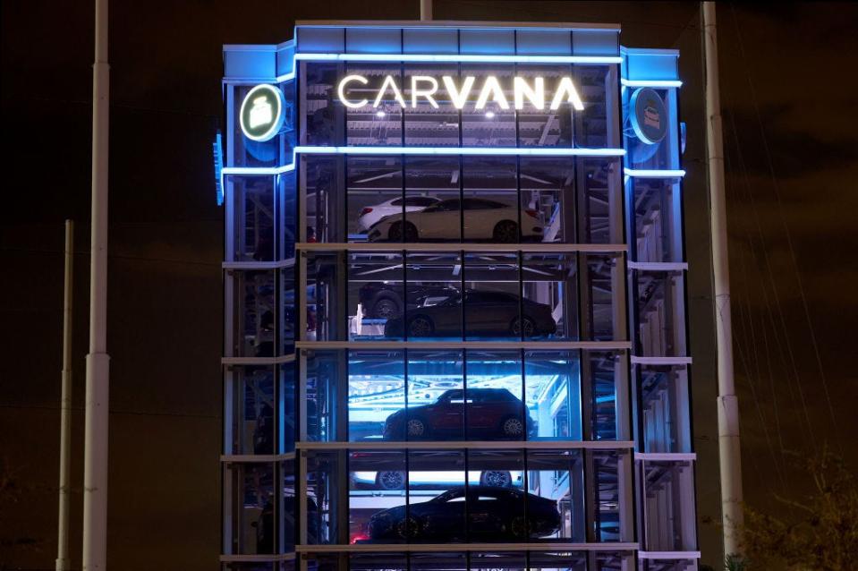 A Carvana used car "vending machine"