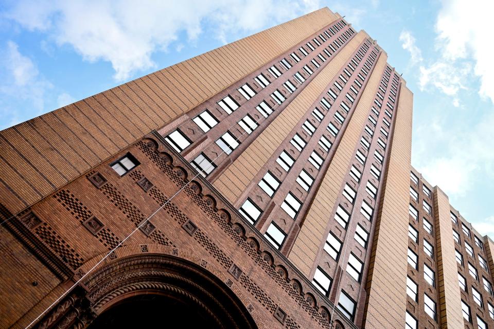 The Boji Tower, Lansing's tallest building, on Thursday, Aug. 10, 2023, in downtown Lansing.