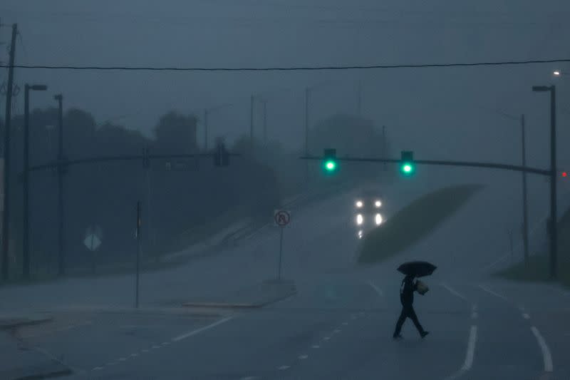 FILE PHOTO: Hurricane Milton approaches, in Florida