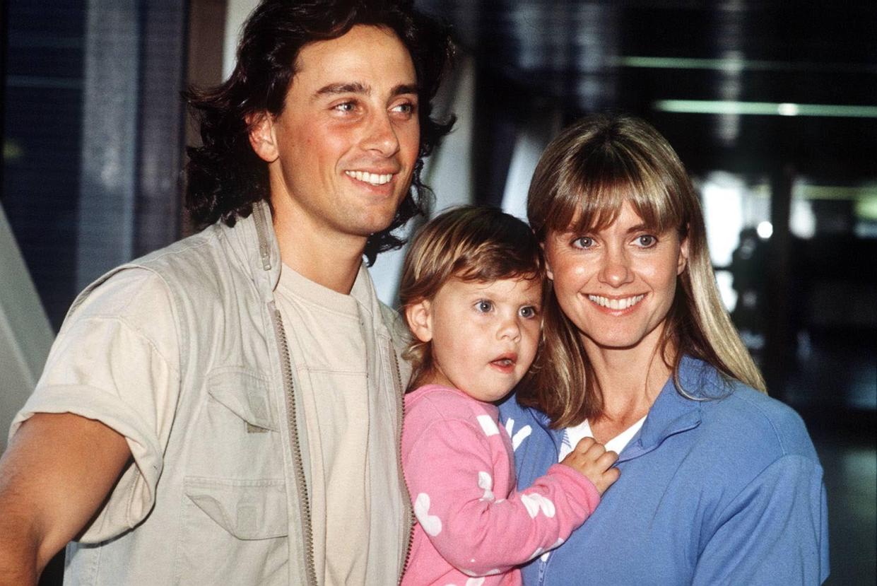 Olivia Newton-John with first husband Matt Lattanzi and daughter Chloe. (Starstock/Photoshot/Everett Collection)