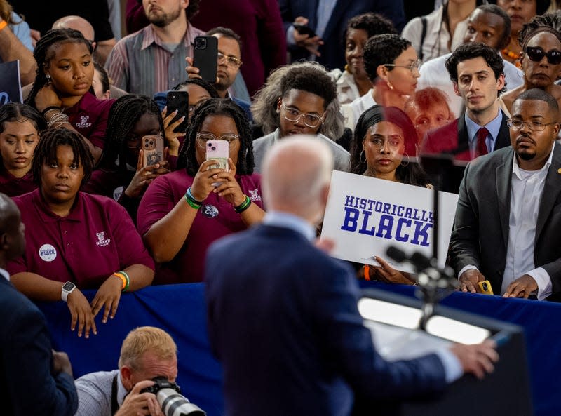 Pres. Joe Biden speaks during a campaign rally at Girard College on May 29, 2024 in Philadelphia.<br> - Photo: Andrew Harnik/Getty Images (Getty Images)