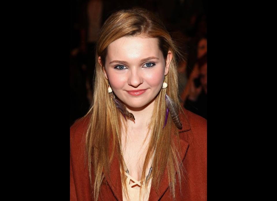 Pictured: Actress Abigail Breslin attends the Rebecca Minkoff Fall 2012 fashion show for TRESemme during Mercedes-Benz Fashion Week Fall 2012 at New York's Lincoln Center Theater on February 10, 2012. (Photo: Astrid Stawiarz, Getty Images for TRESemme)