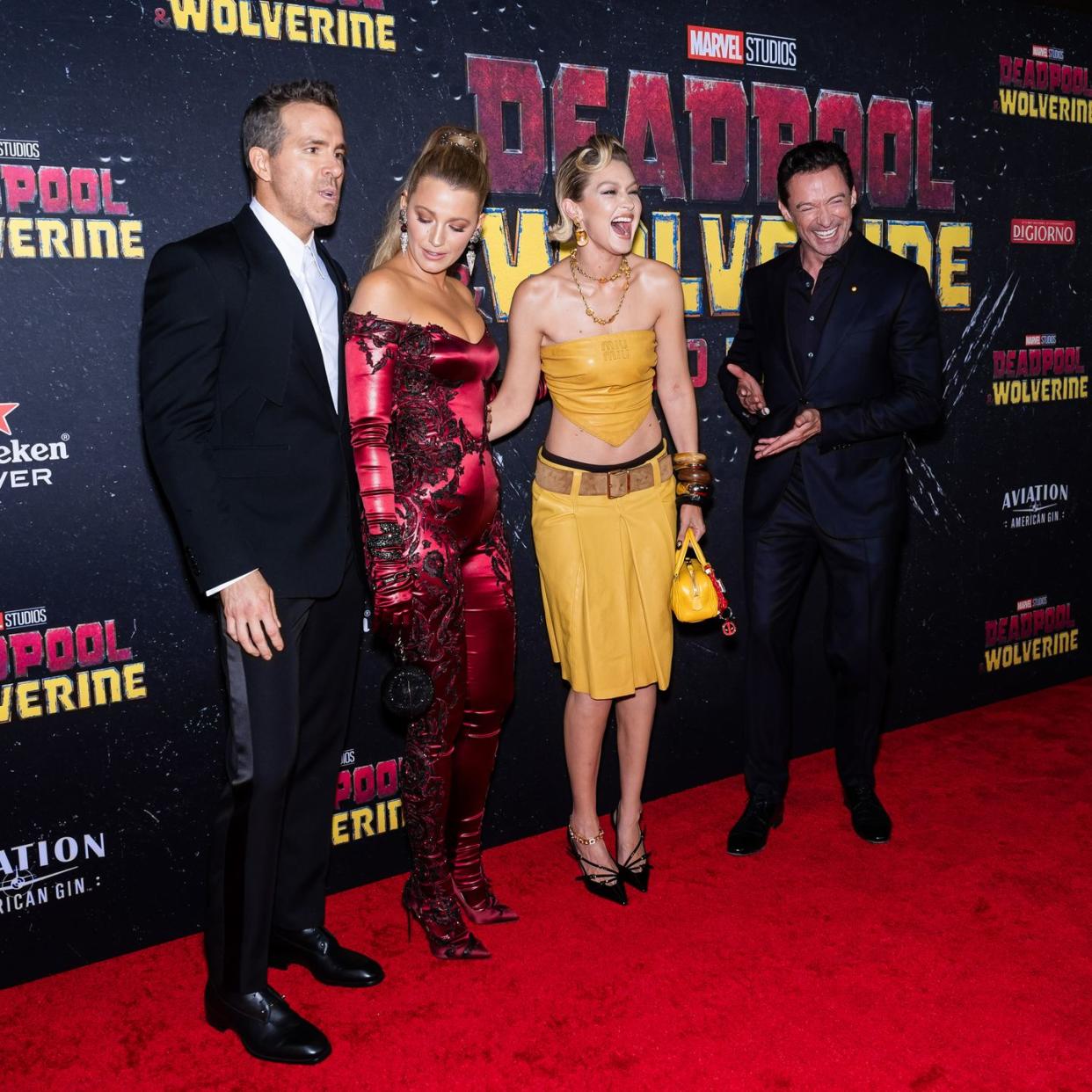 gigi hadid and blake lively at the deadpool premiere and after party