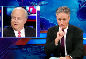 Karl Rove, Jon Stewart | Photo Credits: Comedy Central