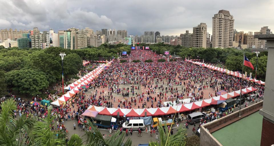 高雄市長韓國瑜30日在新竹縣舉行造勢大會。（圖 / 記者常似虎攝，2019.06.30）