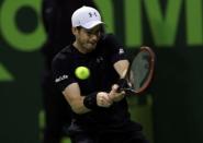 Tennis - Qatar Open - Men's Singles - Andy Murray of Britain v Nicolas Almagro of Spain - Doha, Qatar - 5/1/2017 -Murray in action. REUTERS/Ibraheem Al Omari