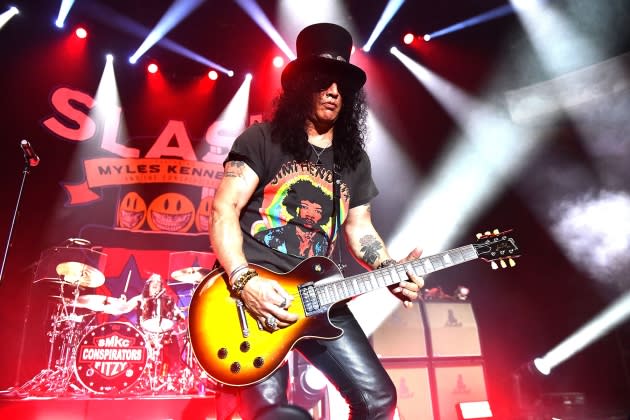 Slash In Concert - Los Angeles, CA - Credit: Scott Dudelson/Getty Images