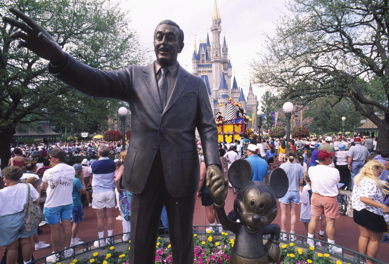 Statue of Walt Disney and Mickey Mouse