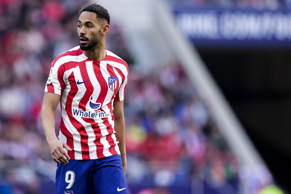 MADRID, SPAIN - NOVEMBER 6: Matheus Cunha of Atletico Madrid during the La Liga Santander  match between Atletico Madrid v Espanyol at the Estadio Civitas Metropolitano on November 6, 2022 in Madrid Spain (Photo by David S. Bustamante/Soccrates/Getty Images)