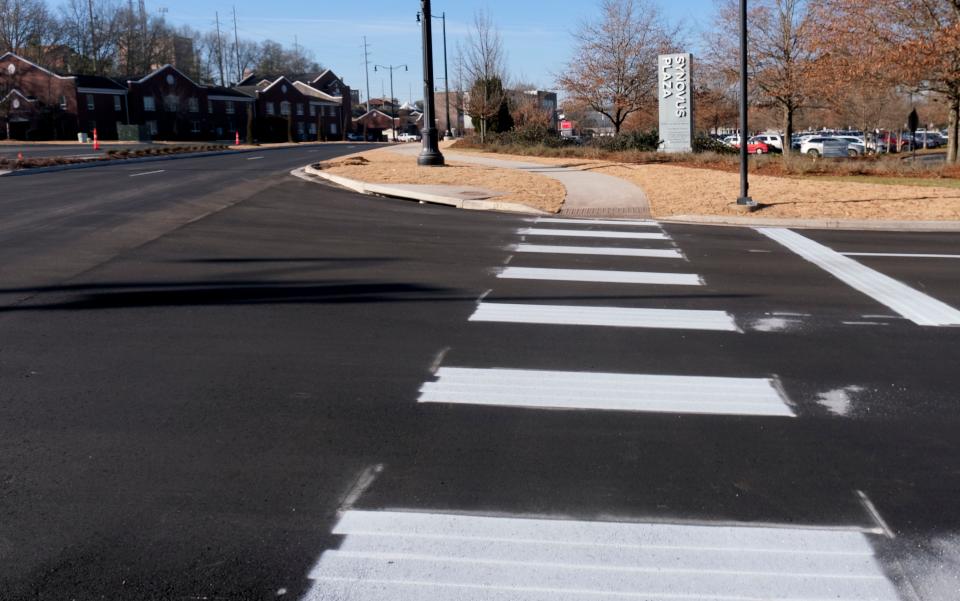 Feb.2, 2024; Tuscaloosa, Alabama, USA; Resurfacing work is underway on Jack Warner Parkway as shown by this section of new paving near the intersection with 21st Ave.