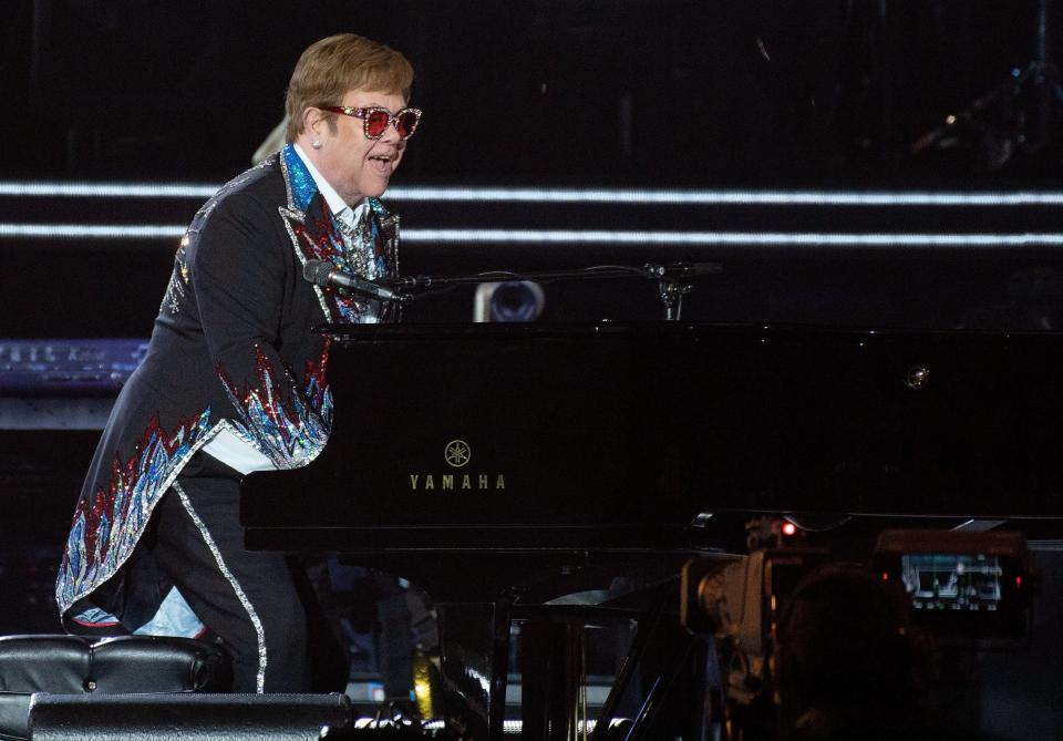 Elton John at LA’s Dodger Stadium - Casey Flanigan/imageSPACE/Shutterstock