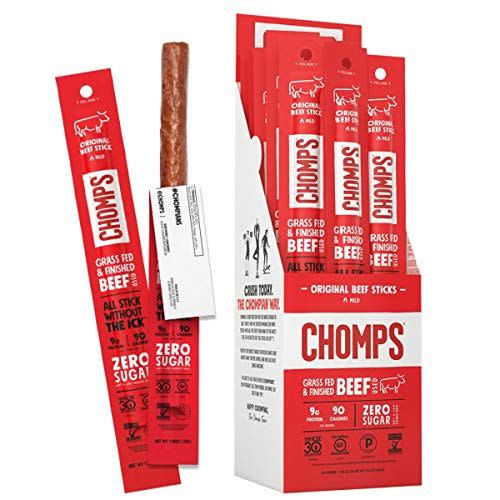 5) Chomps Grass-Fed Beef Jerky Sticks