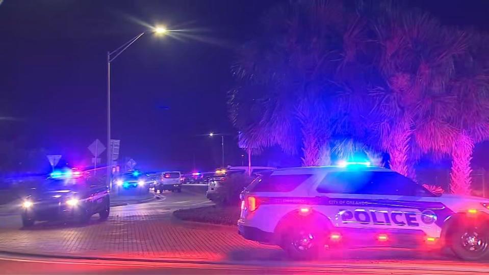 A heavy police presence can be seen at an Apopka apartment complex.