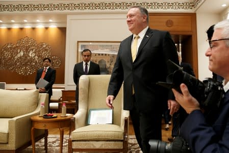 U.S. Secretary of State Pompeo enters room to meet with Indian PM Modi in New Delhi