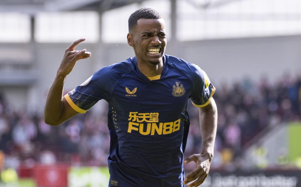 Alexander Isak celebrates scoring at Brentford - Weary Newcastle need adrenaline boost - and more signings - to cope with success - Getty Images/Richard Callis