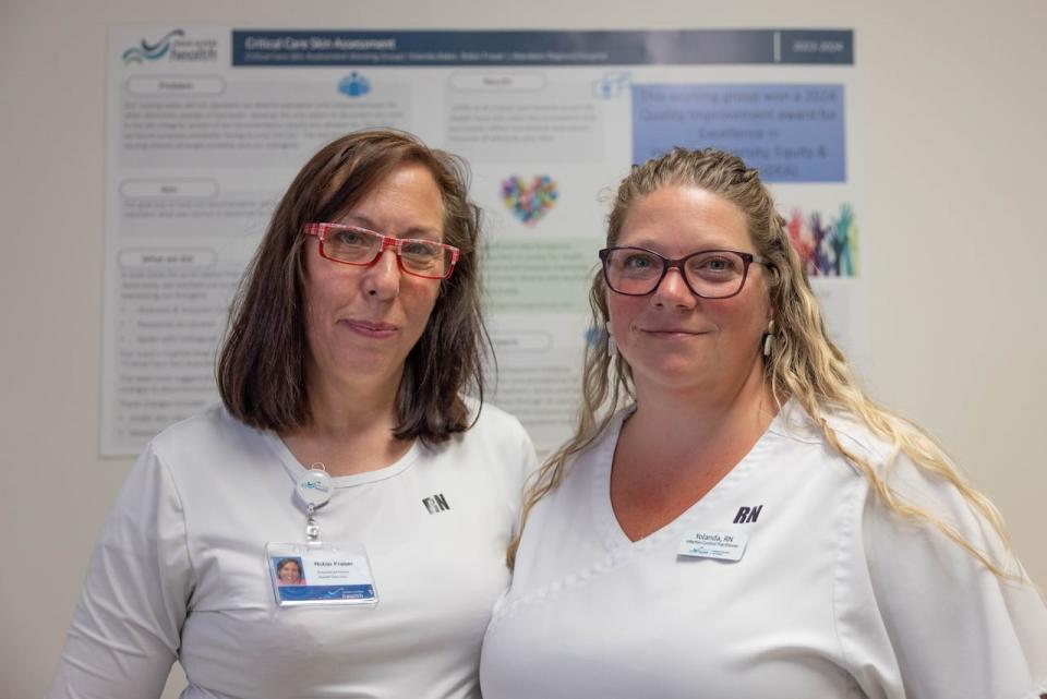 Robin Fraser (left) and Yolanda Baker were working in the intensive care unit at the Aberdeen Hospital in New Glasgow when both of them independently raised concerns that patient assessment forms did not represent all patients.