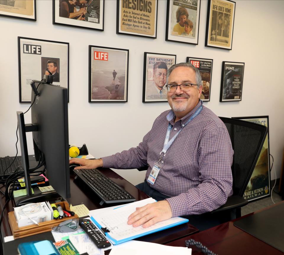 Mamaroneck Village Manager Jerry Barberio, is pictured in his office in the village of Mamaroneck, March 14, 2023