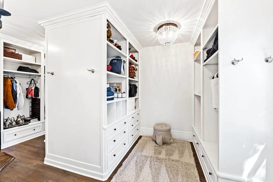 A photo of shelves inside a walk-in closet in a $16.4 million home for sale in Kiawah. Kiawah Island Real Estate/Courtesy of Kiawah Island Real Estate
