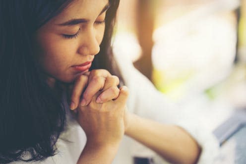 <span class="caption">In prayer.</span> <span class="attribution"><a class="link " href="https://www.shutterstock.com/image-photo/woman-hands-praying-god-bible-pray-1008546292?src=0HOhqMCOJ8pRG_VfCZQ_sA-1-29" rel="nofollow noopener" target="_blank" data-ylk="slk:Es5669/Shutterstock;elm:context_link;itc:0;sec:content-canvas">Es5669/Shutterstock</a></span>