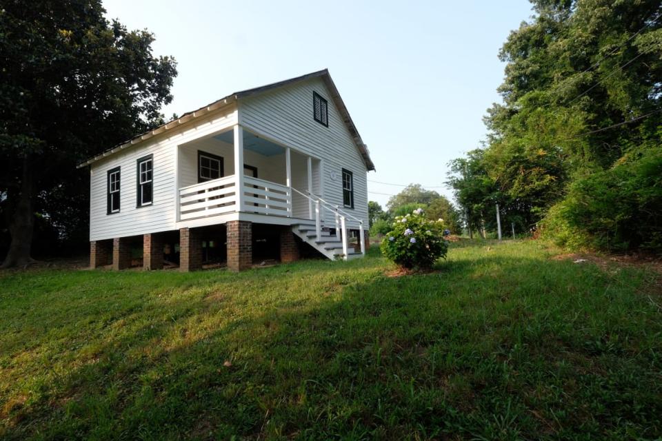Nina Simone’s childhood home in Tryon, North Carolina is a clapboard, three-room structure. (Photo by Nancy Pierce/National Trust for Historic Preservation)