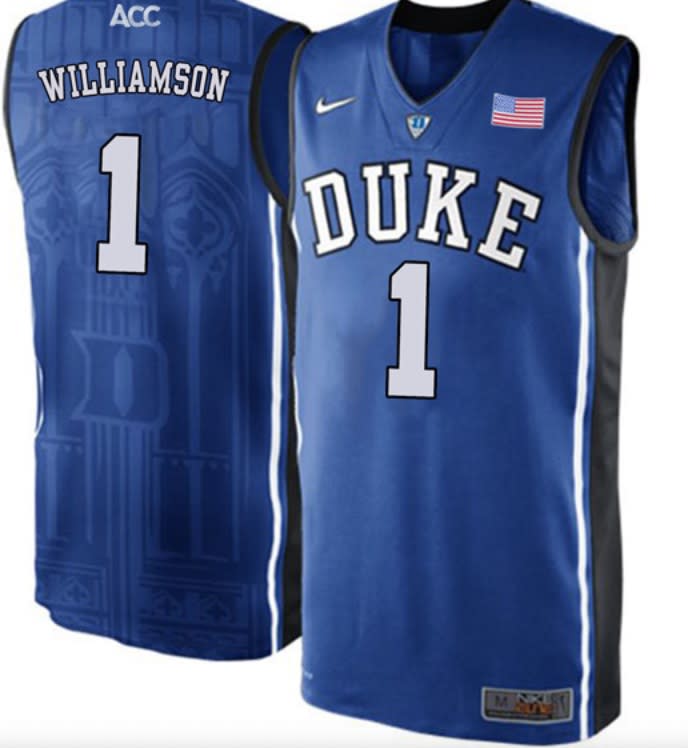 Zion Williamson Duke Blue Devils Authentic College Basketball Jersey