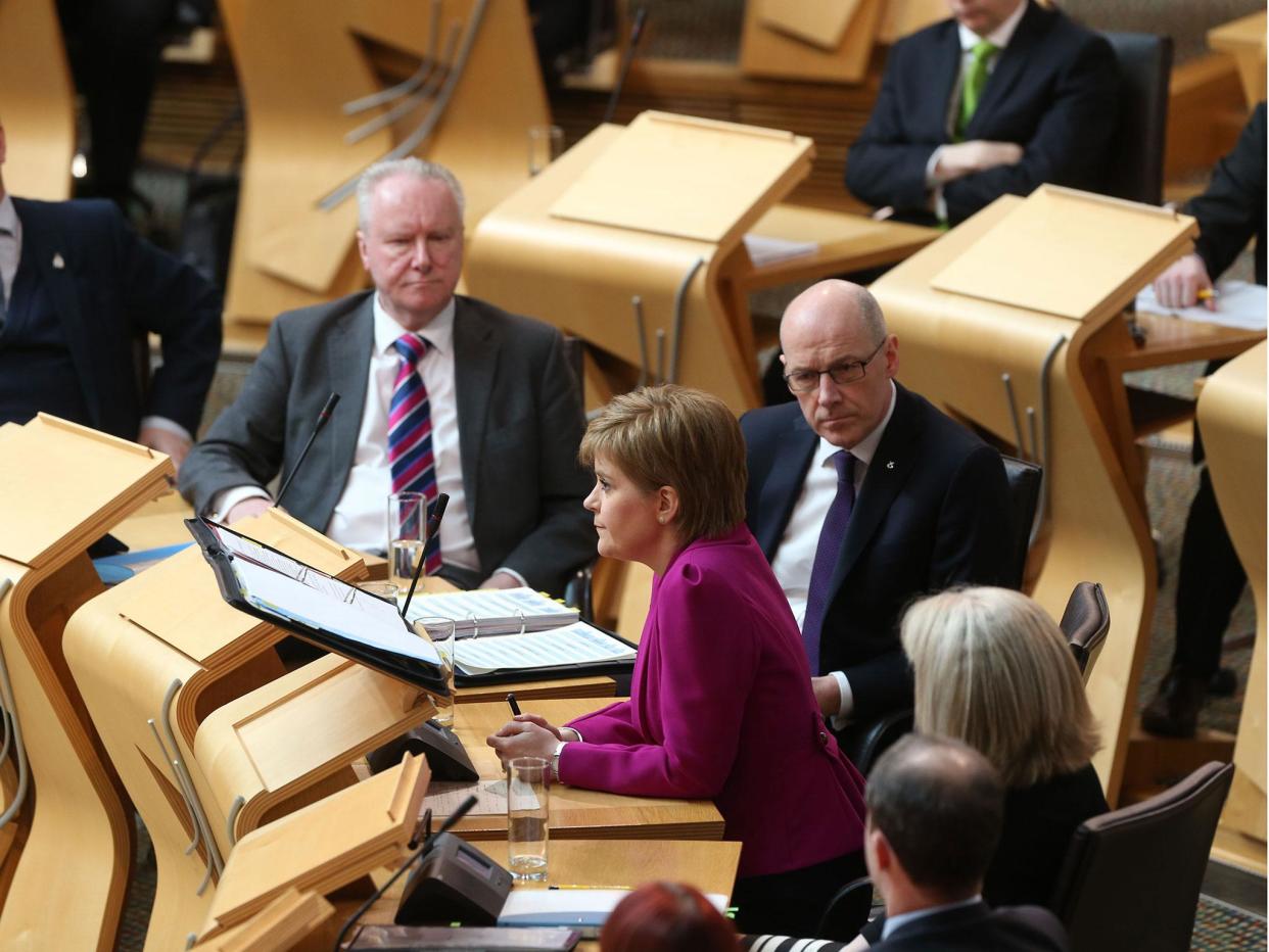 Nicola Sturgeon fields questions in Scottish Parliament: Rex