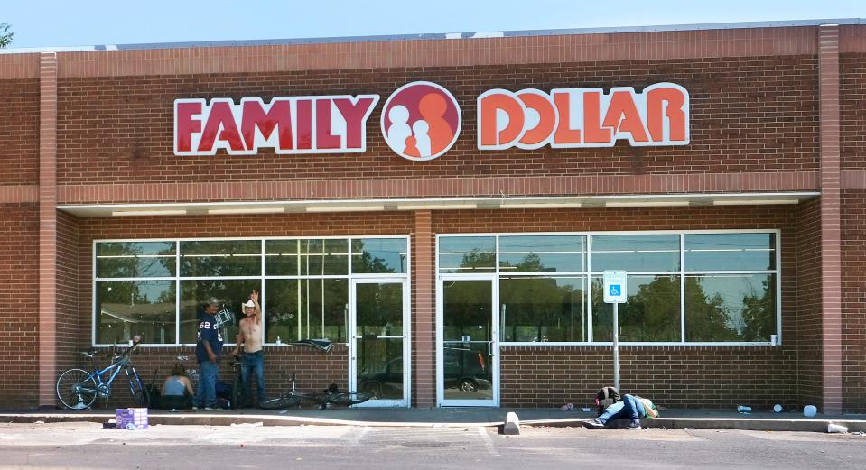 The Family Dollar store at 1940 NW 39, pictured Wednesday, Aug. 16, 2023, has been closed since October, allowing trash to pile up on the property with homeless people hanging out on the property.