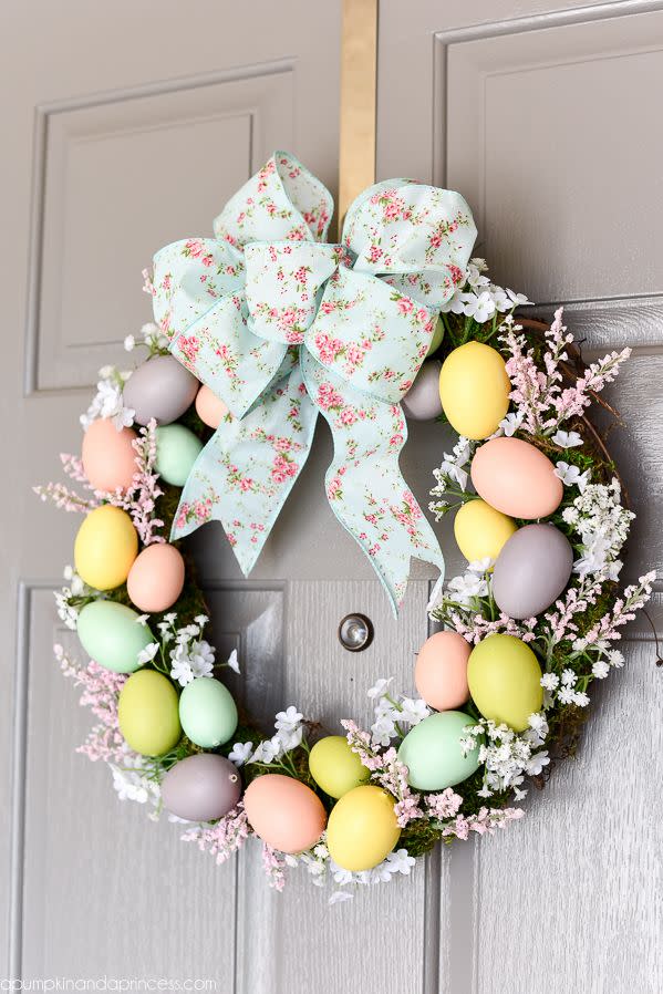 Outdoor Easter Egg Wreath