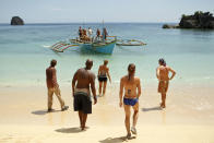 "Blindside Time" - John Cochran, Phillip Sheppard, Dawn Meehan, Corinne Kaplan and Michael Snow get ready for the merge during the eighth episode of "Survivor: Caramoan - Fans vs. Favorites."