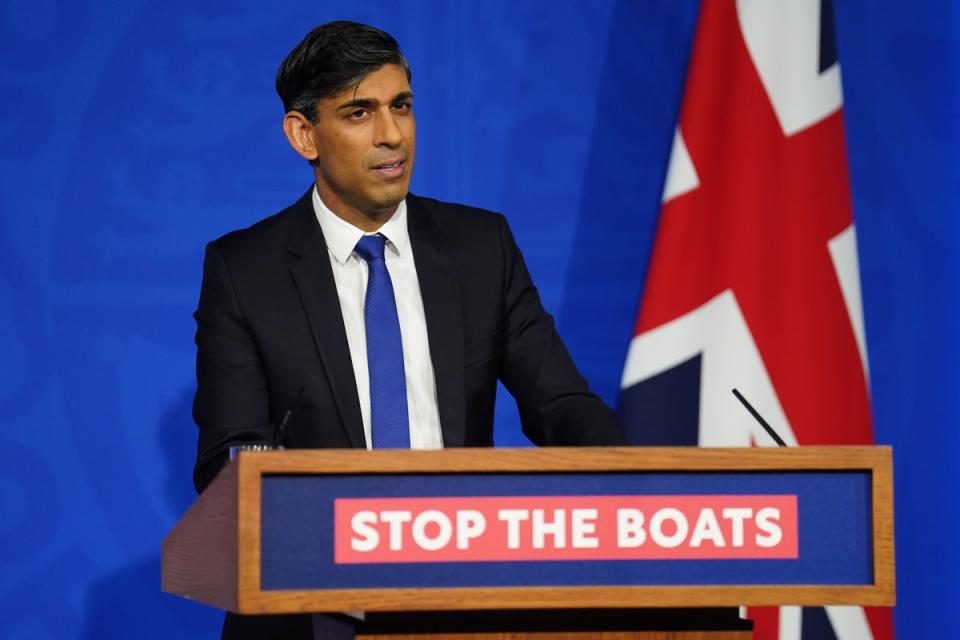 Rishi Sunak has seen his polling numbers decline sharply this year (James Manning/PA) (PA Wire)