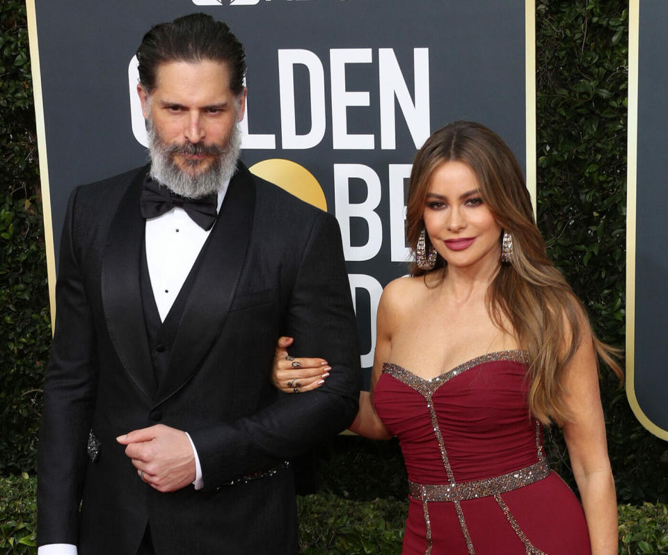 77th Annual Golden Globe Awards - Arrivals. 05 Jan 2020 Pictured: Sofia Vergara, Joe Manganiello.