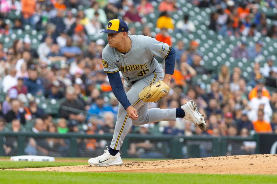 Tobias Myers allowed just one hit with five strikeouts in eight shutout innings against the Detroit Tigers on June 7.